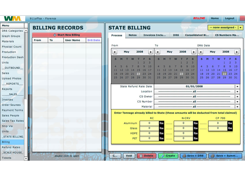State Billing Recycling